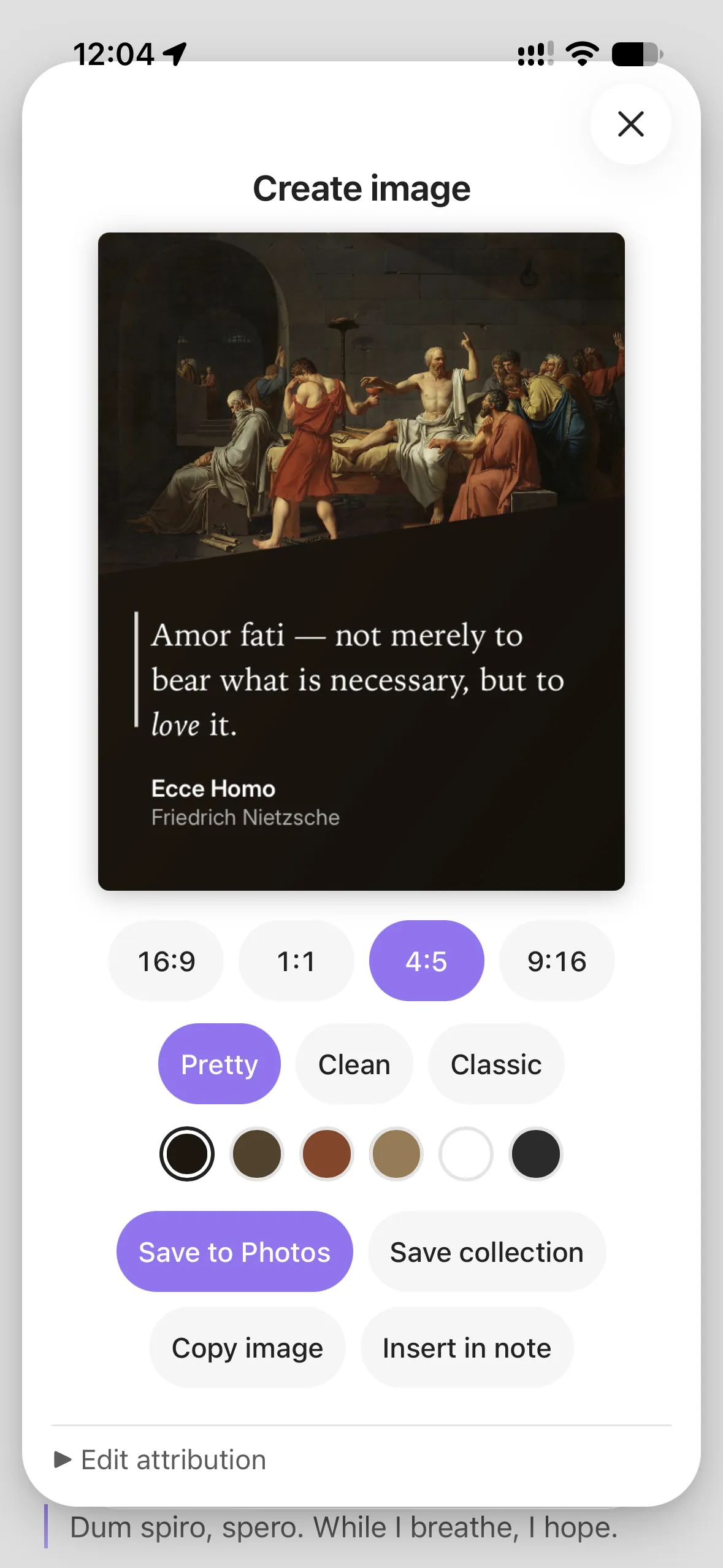 Quotable screenshot