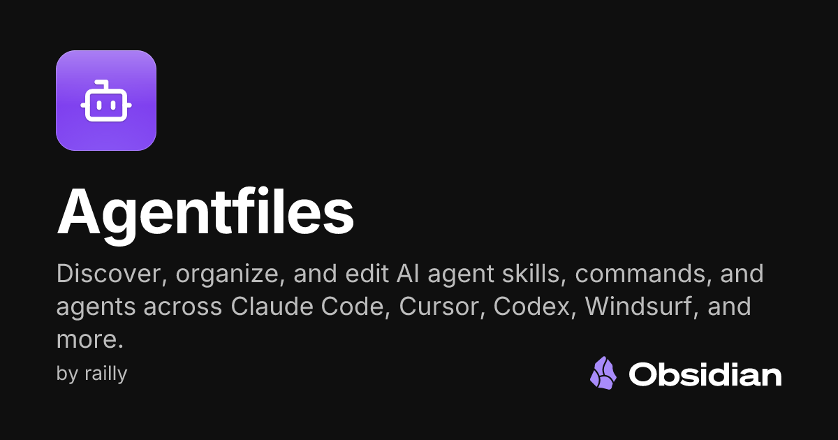 Agentfiles - Obsidian Plugin