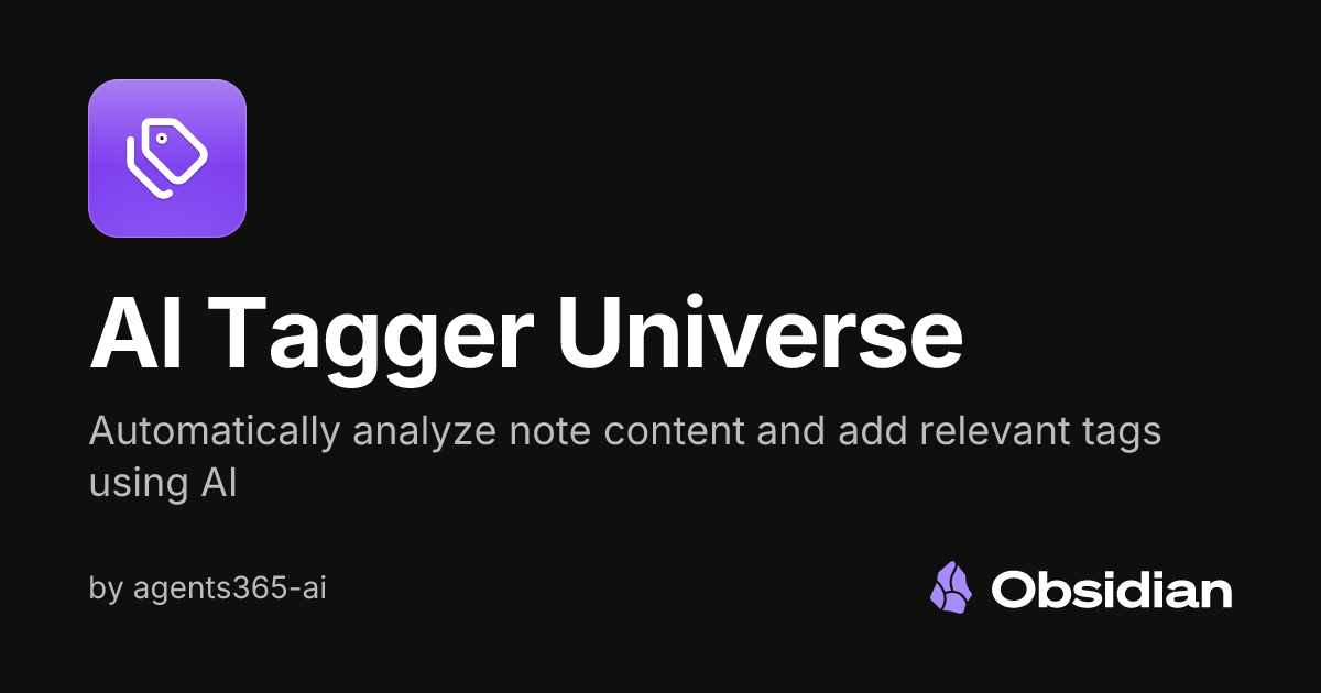 AI Tagger Universe - Obsidian Plugin