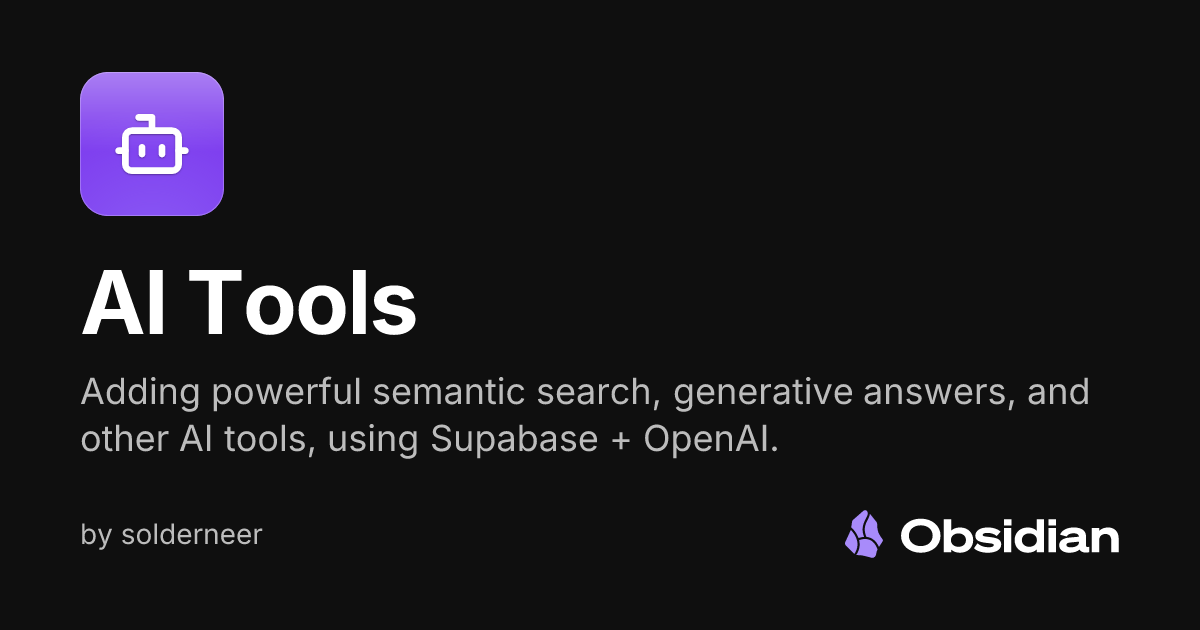 AI Tools - Obsidian Plugin