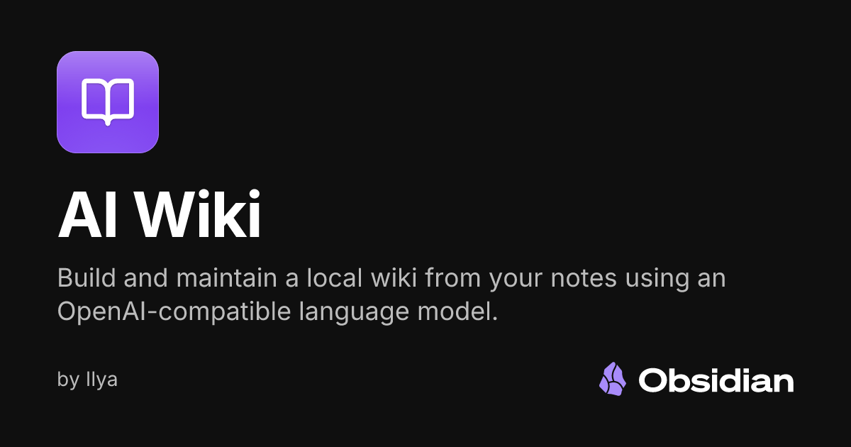 AI Wiki - Obsidian Plugin