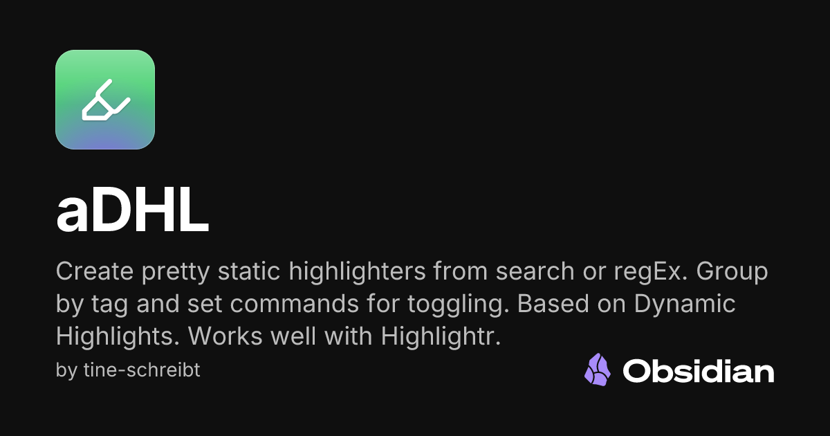 aDHL - Obsidian Plugin