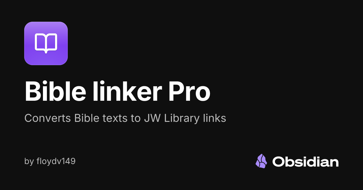Bible linker Pro - Obsidian Plugin