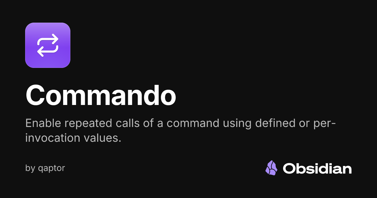 Commando - Obsidian Plugin