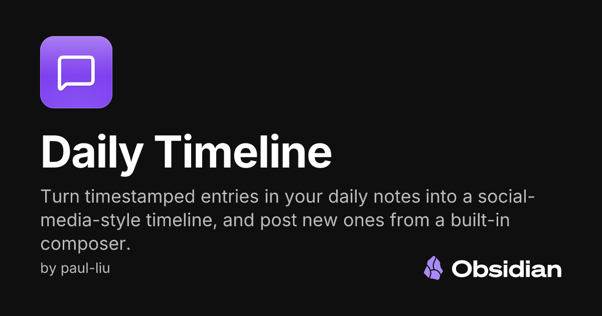 Daily Timeline - Obsidian Plugin