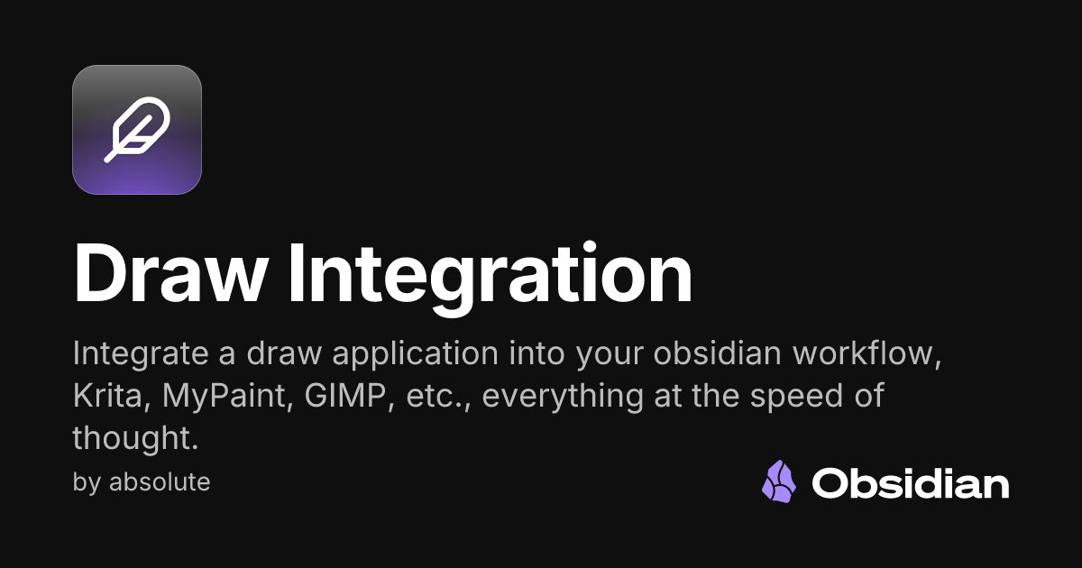 Draw Integration - Obsidian Plugin