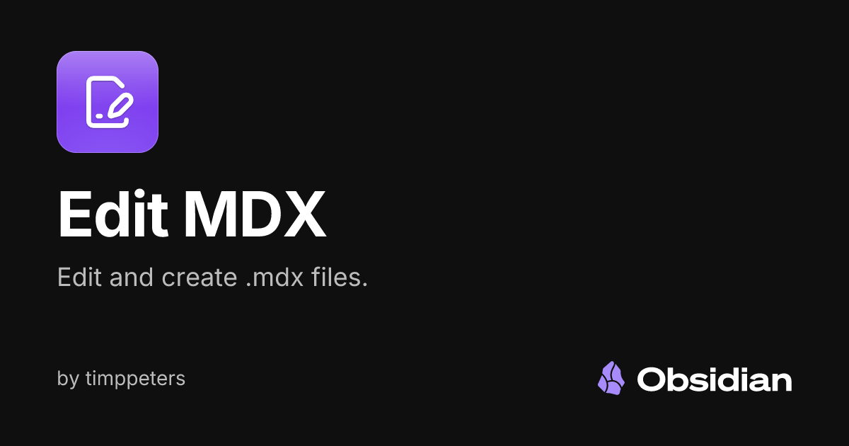 Edit MDX