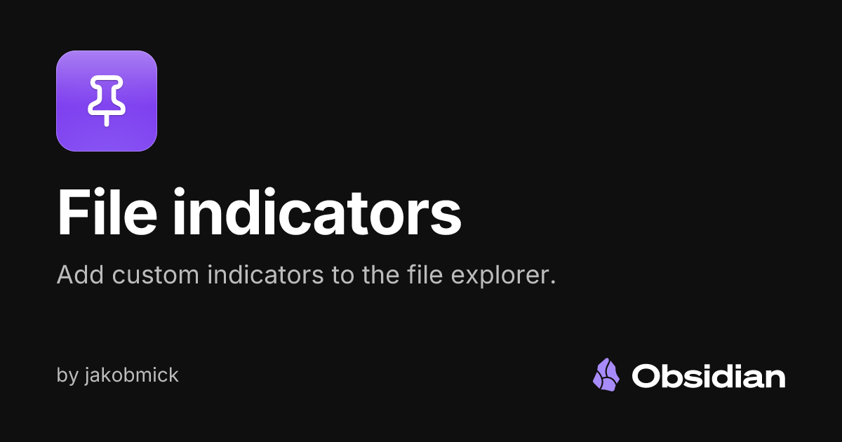 File indicators - Obsidian Plugin