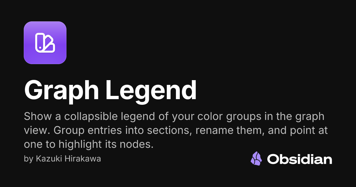Graph Legend - Obsidian Plugin
