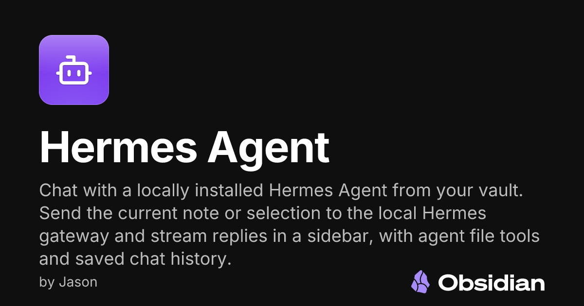 Hermes Agent - Obsidian Plugin