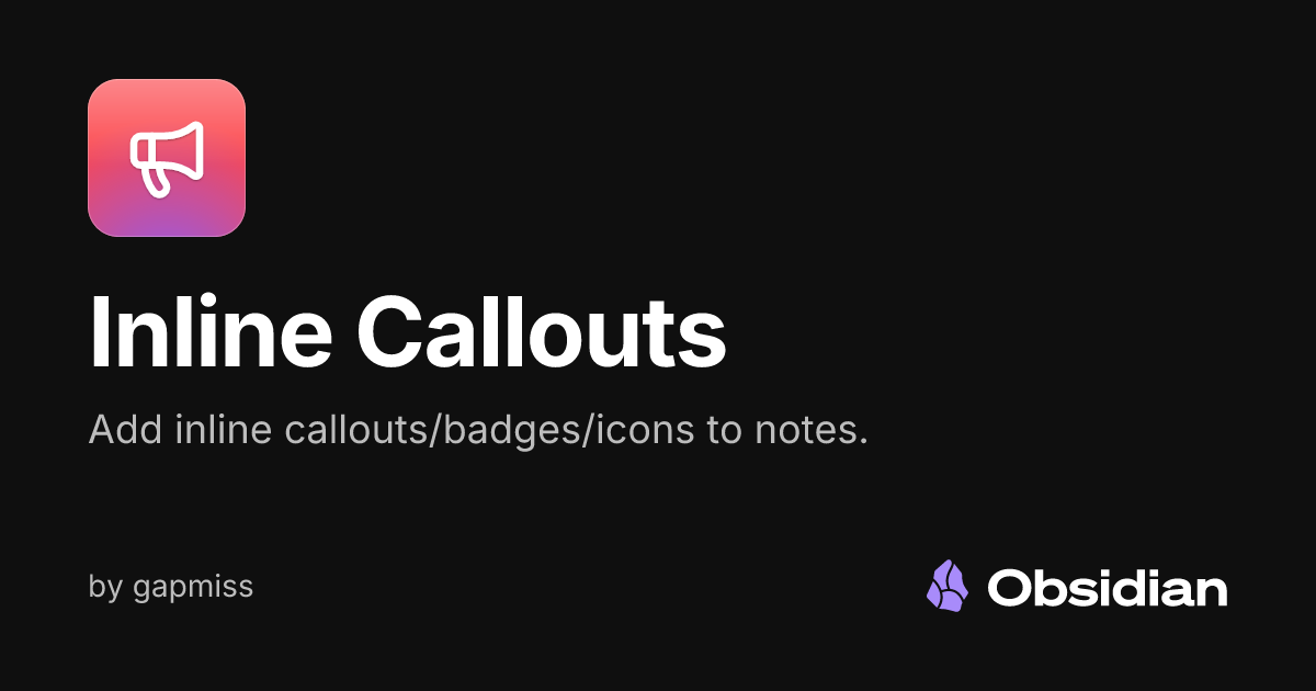 Inline Callouts - Obsidian Plugin