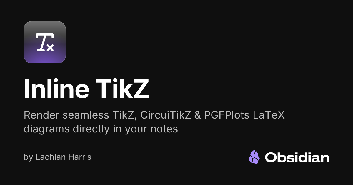 Inline TikZ - Obsidian Plugin