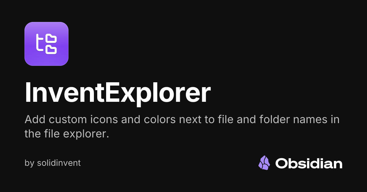 InventExplorer - Obsidian Plugin