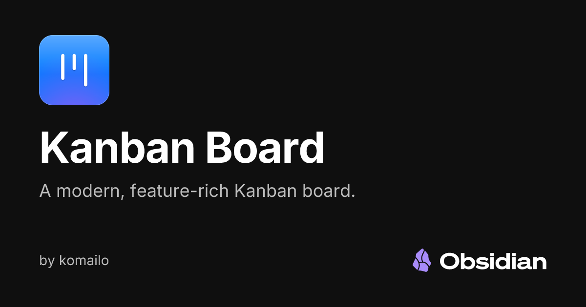 Kanban Board - Obsidian Plugin