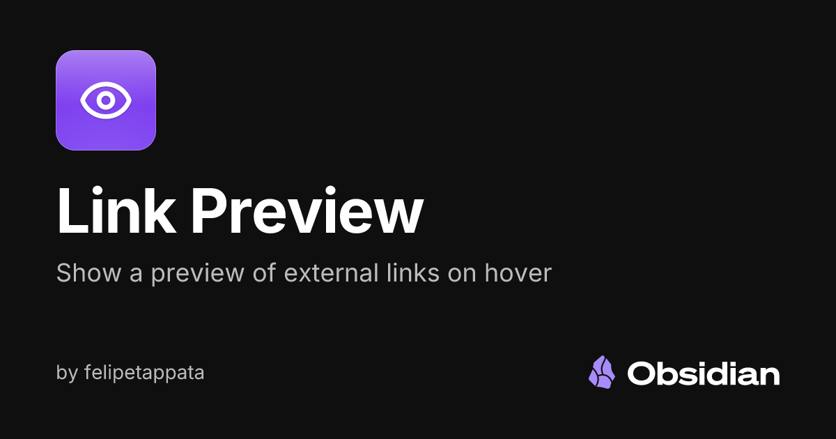 Link Preview - Obsidian Plugin