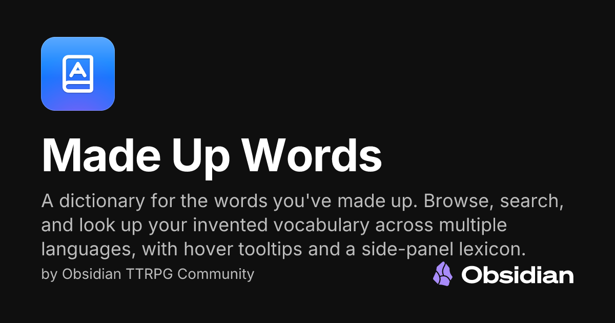 Made Up Words - Obsidian Plugin