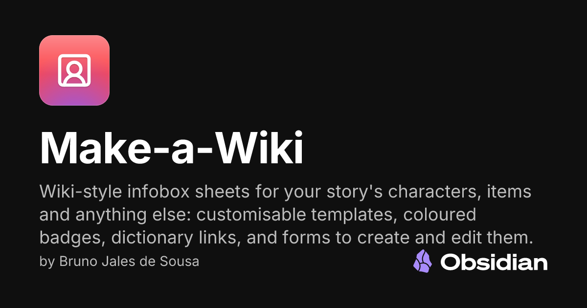 Make-a-Wiki - Obsidian Plugin