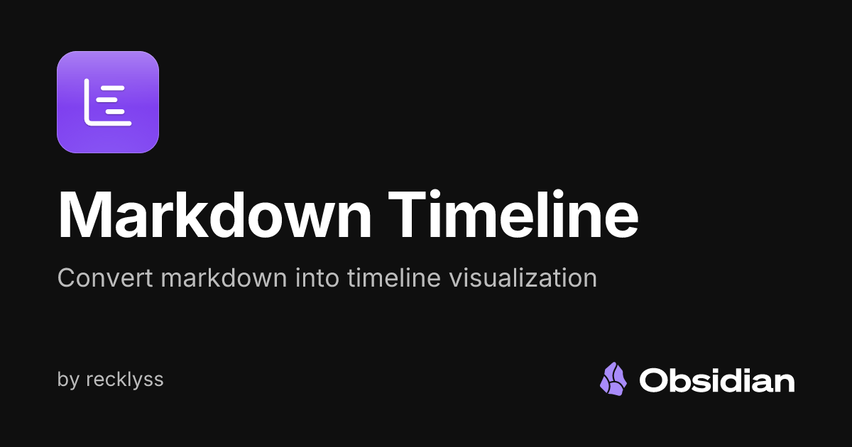 Markdown Timeline - Obsidian Plugin