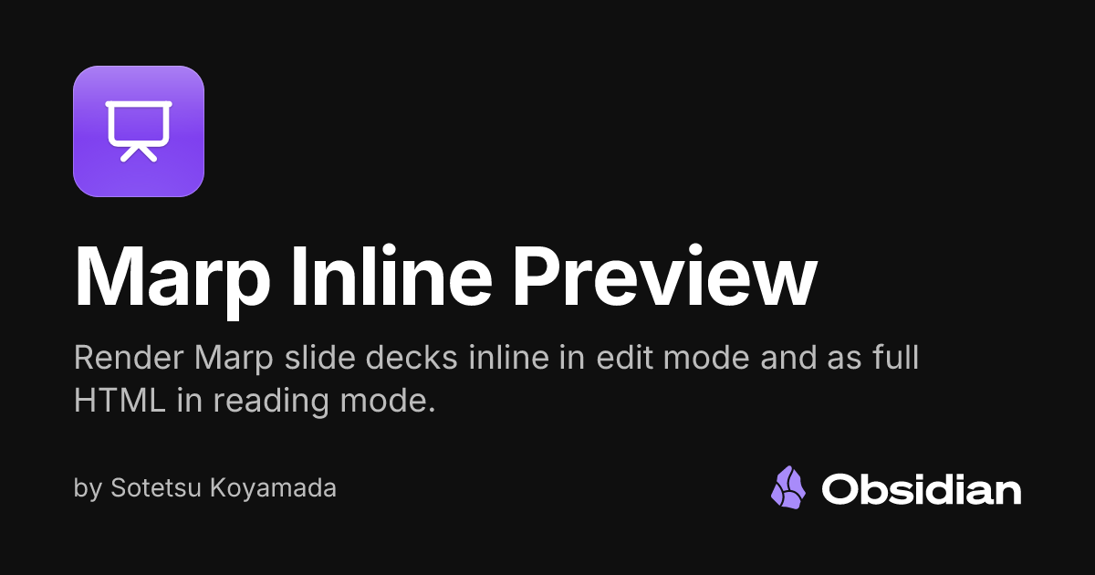 Marp Inline Preview - Obsidian Plugin