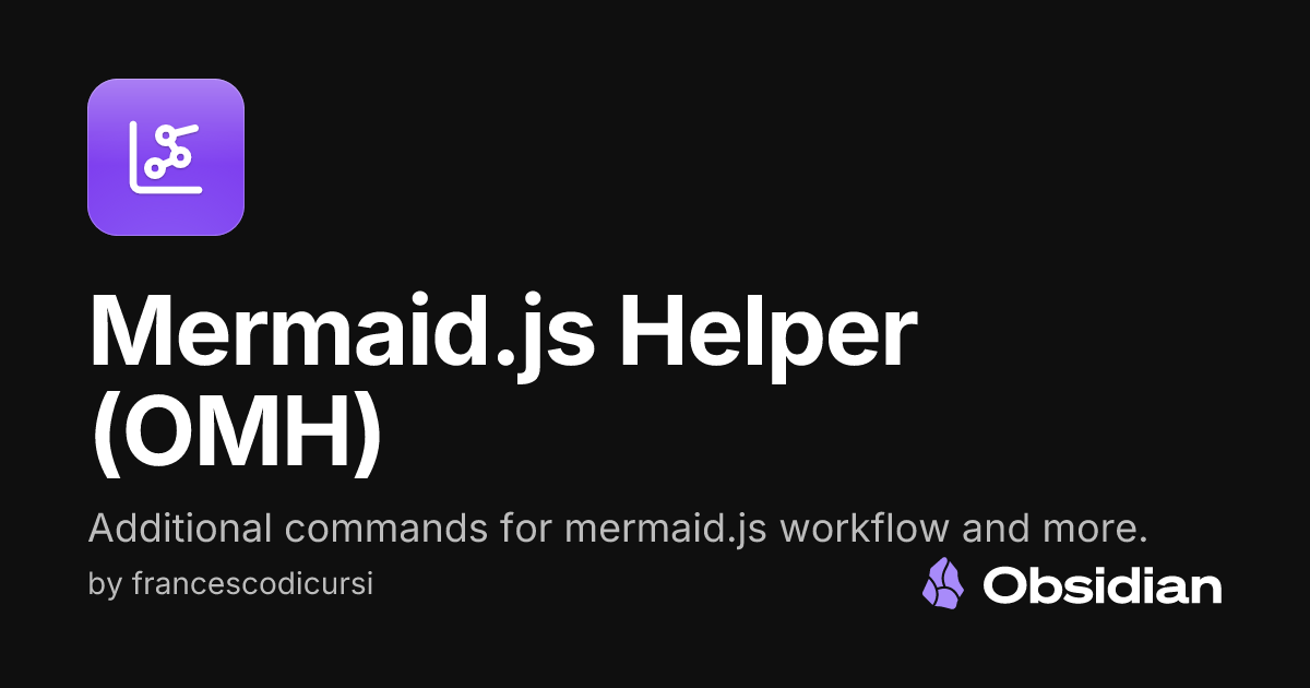 Mermaid.js Helper (OMH) - Obsidian Plugin