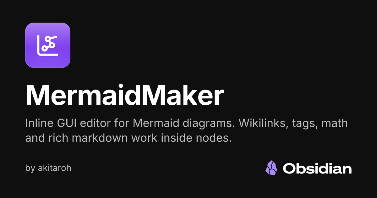 MermaidMaker - Obsidian Plugin