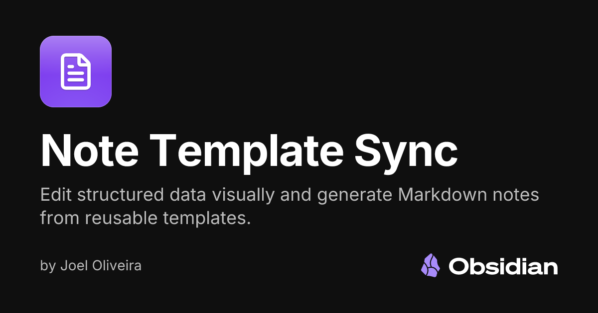 Note Template Sync - Obsidian Plugin