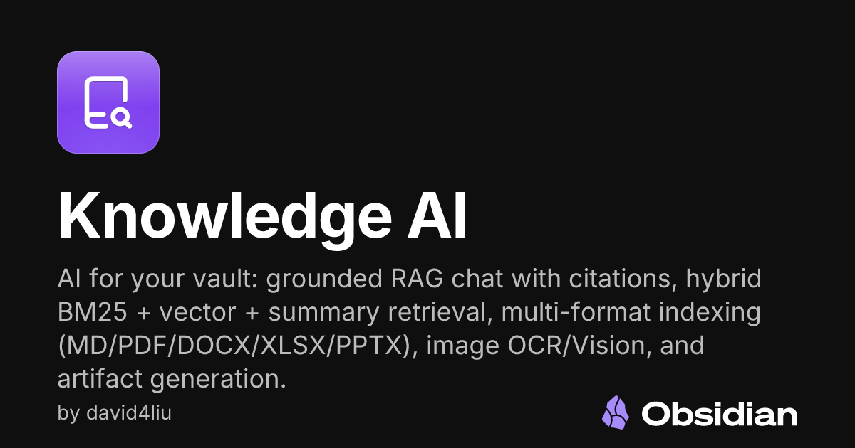 Knowledge AI - Obsidian Plugin