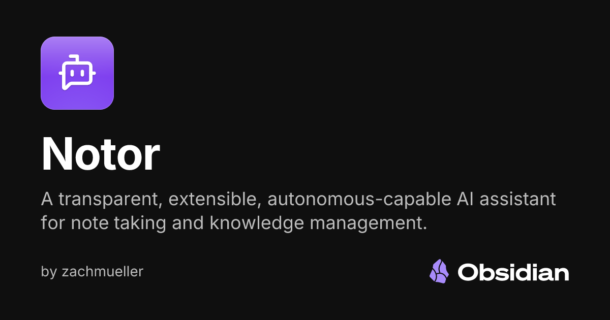 Notor - Obsidian Plugin