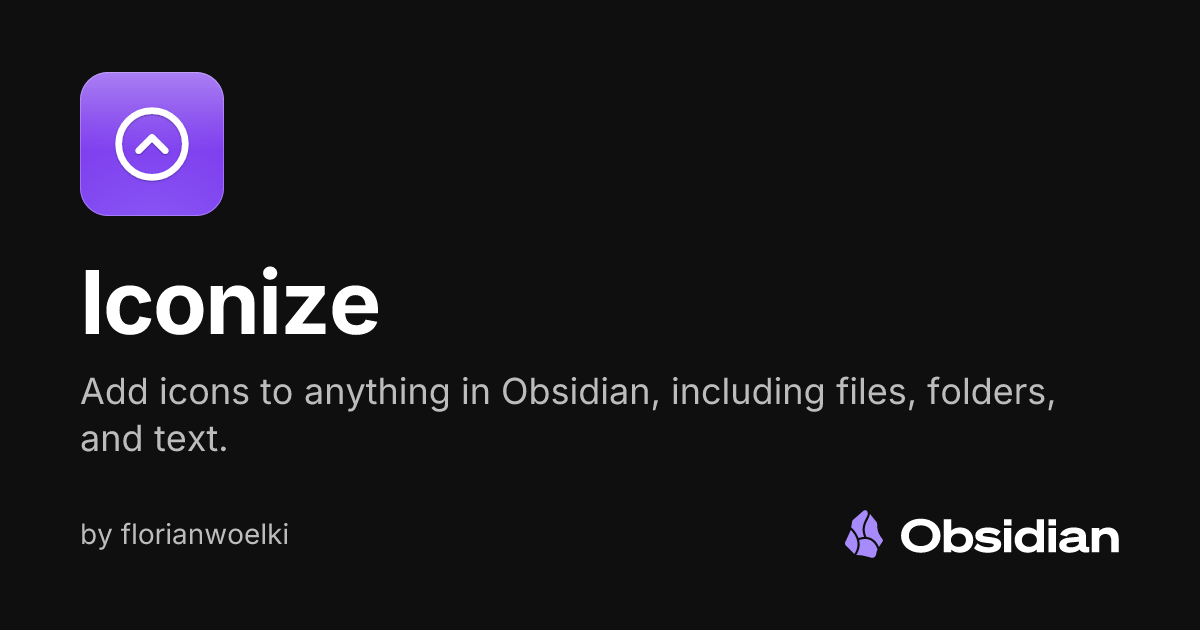 Iconize - Obsidian Plugin