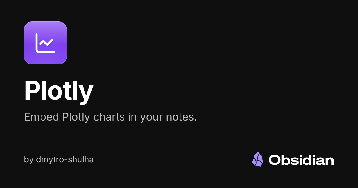 Plotly - Obsidian Plugin