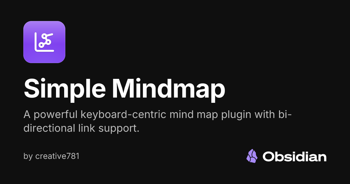 Simple Mindmap - Obsidian Plugin