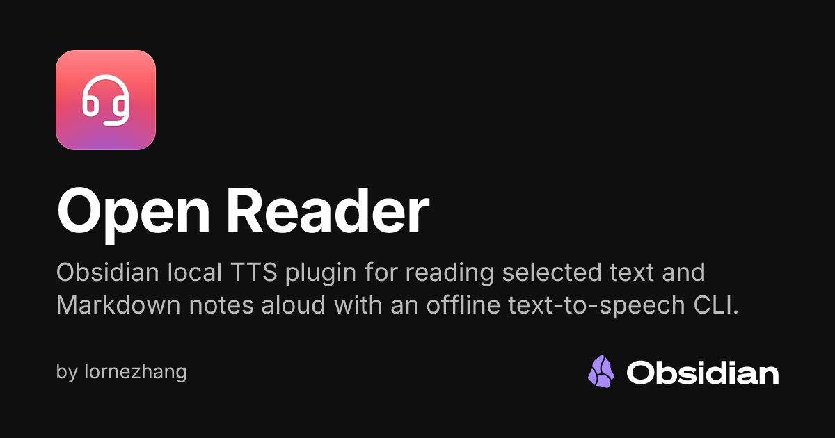 Open Reader - Obsidian Plugin