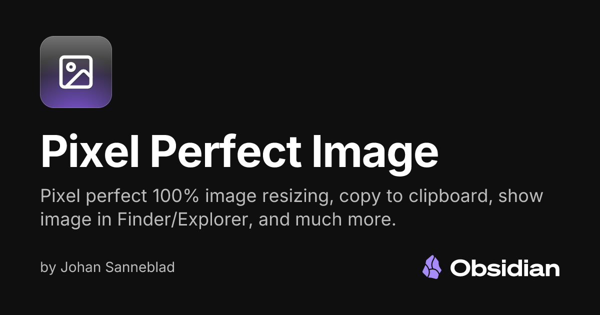 Pixel Perfect Image - Obsidian Plugin