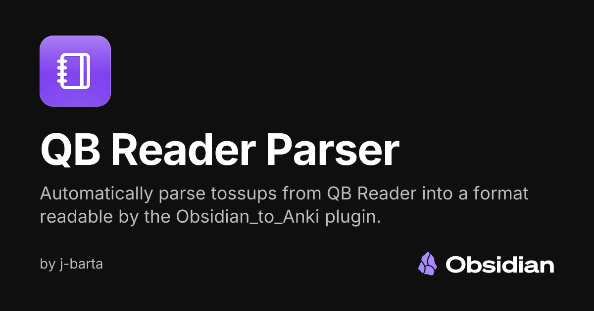 QB Reader Parser - Obsidian Plugin