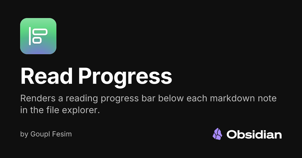 Read Progress - Obsidian Plugin