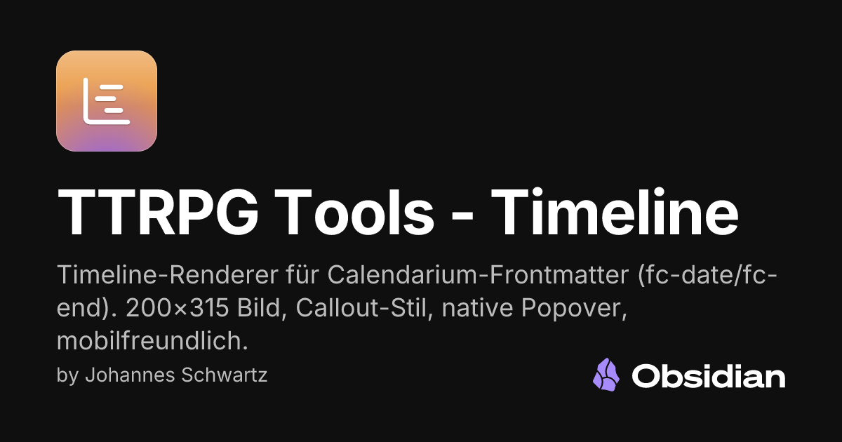 TTRPG Tools - Timeline - Obsidian Plugin