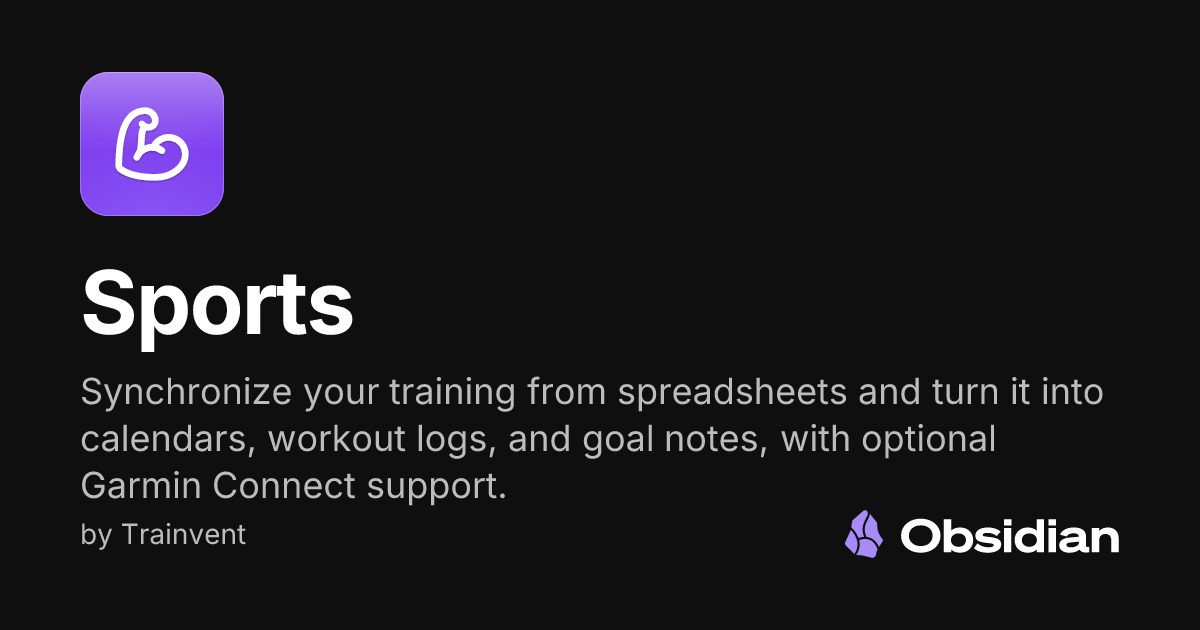Sports - Obsidian Plugin