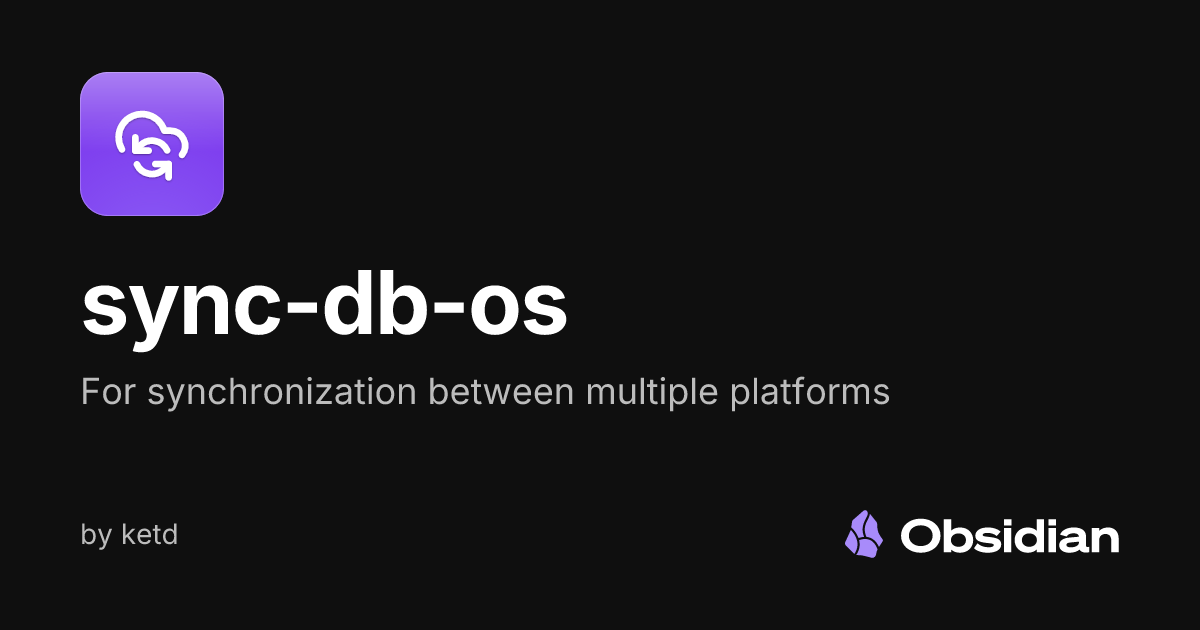 sync-db-os - Obsidian Plugin