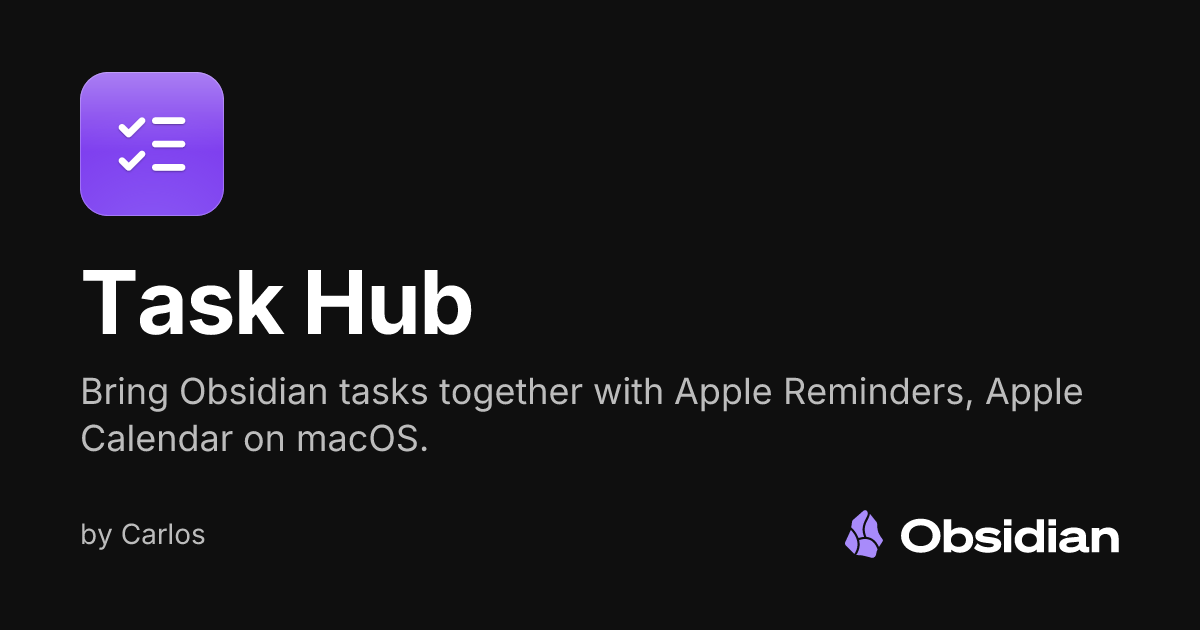 Task Hub - Obsidian Plugin