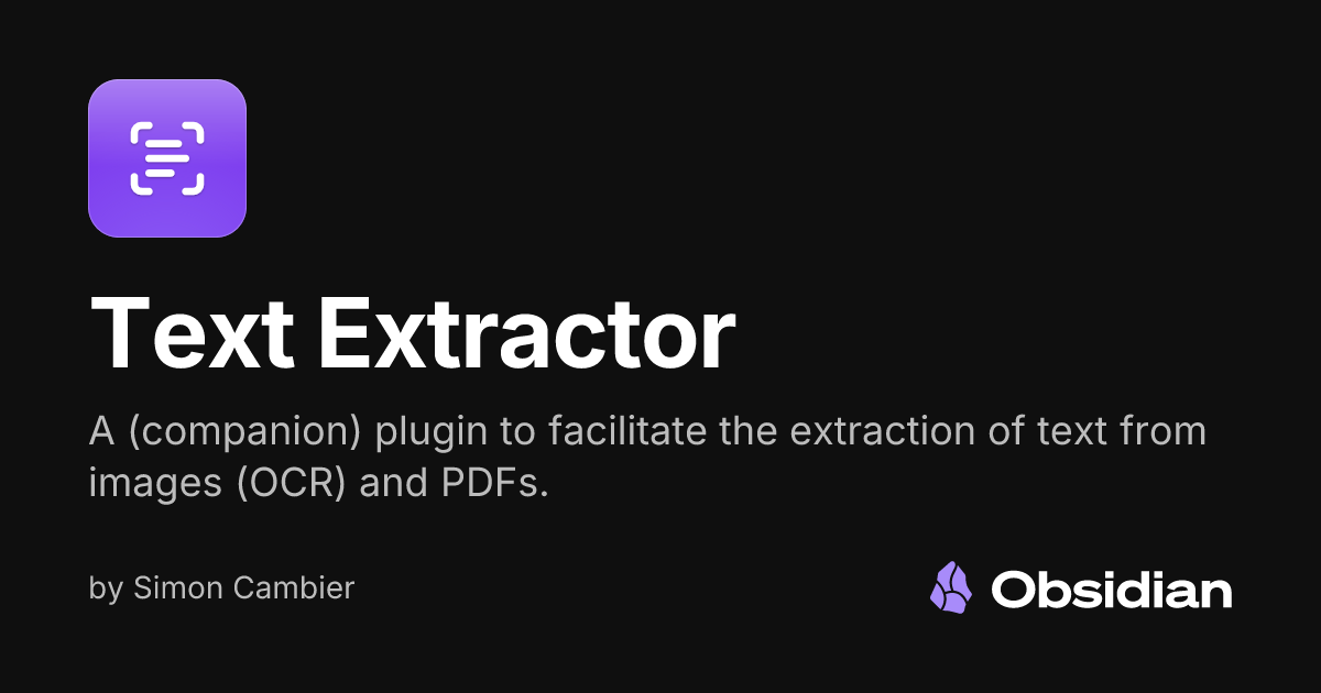Text Extractor - Obsidian Plugin