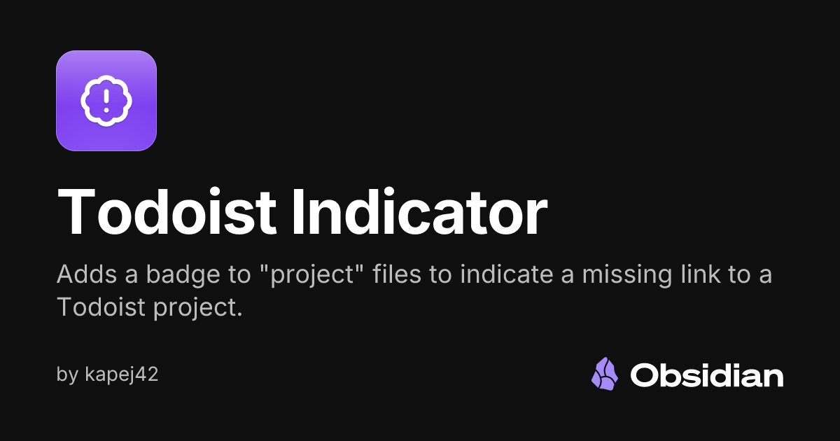 Todoist Indicator - Obsidian Plugin