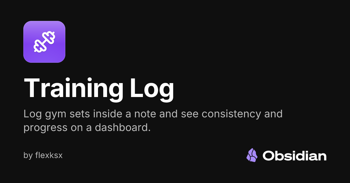 Training Log - Obsidian Plugin