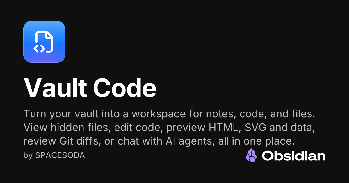 Vault Code - Obsidian Plugin