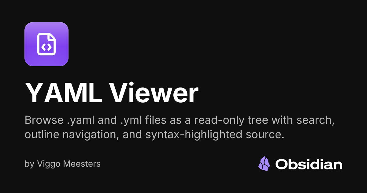 YAML Viewer - Obsidian Plugin