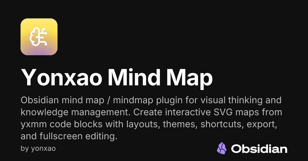 Yonxao Mind Map - Obsidian Plugin
